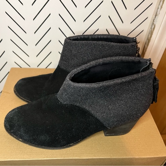 Toms Leila Ankle Boots / Black & Gray - Picture 9 of 15